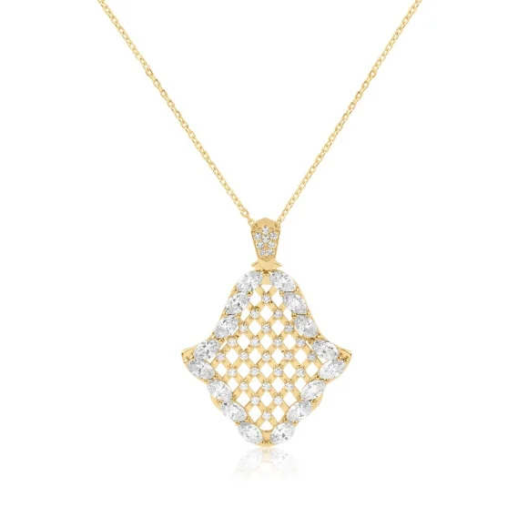 Pendentif Khmissa Excellence Or jaune 750/1000 & Diamants
