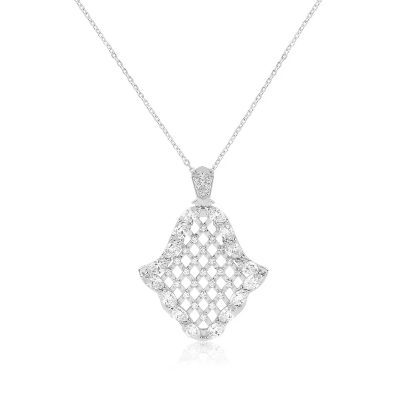Pendentif Khmissa Excellence Or gris... Pendentif Khmissa Excellence Or gris...