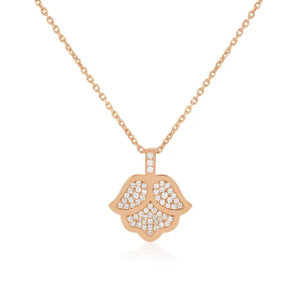 Pendentif Khmissa Excellence Or rose 750/1000 & Diamants
