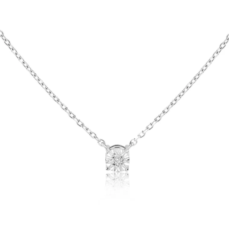 Collier Excellence Or gris 750/1000 & Diamant 2