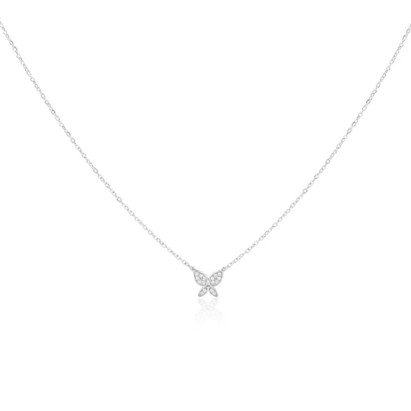 Collier papillon Excellence Or gris...