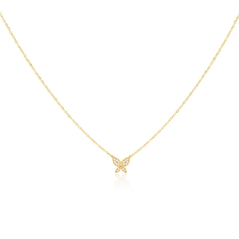 Collier papillon Excellence Or jaune...