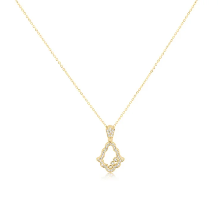 Pendentif Khmissa Excellence Or jaune 750/1000 & Diamants
