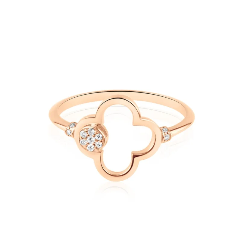 Bague trèfle Excellence Or rose...