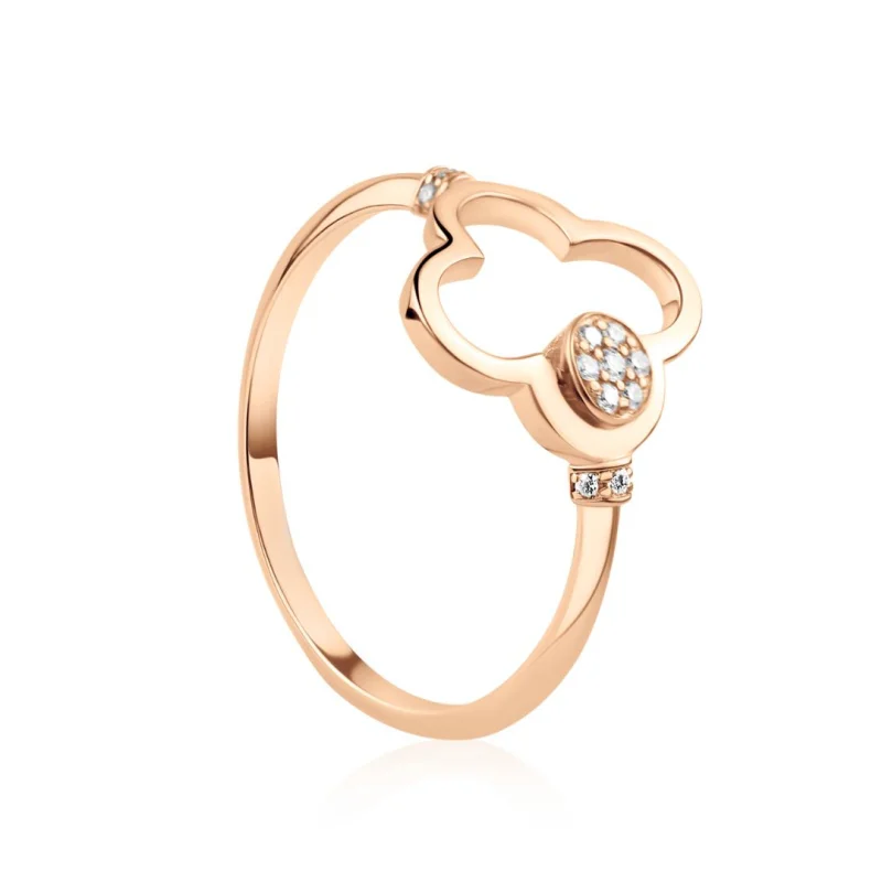 Bague trèfle Excellence Or rose...