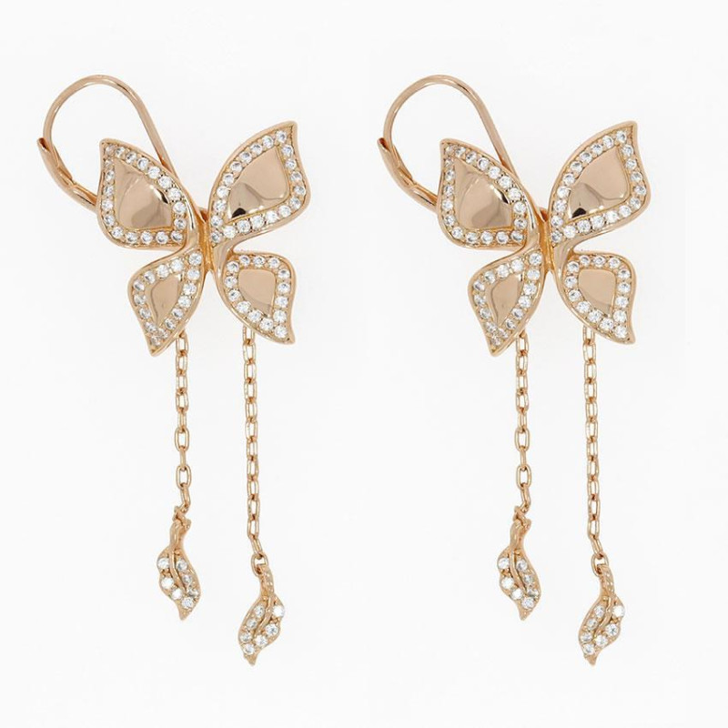 Boucles Butterfly Excellence Argent 925 R.Gold