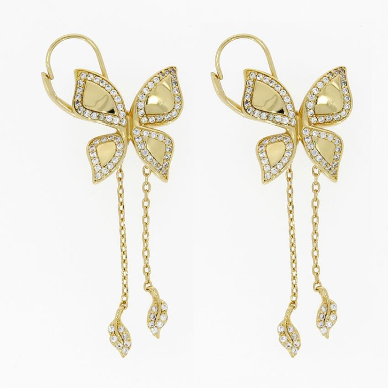 Boucles Butterfly Excellence Plaqué Or 18K 3Mic