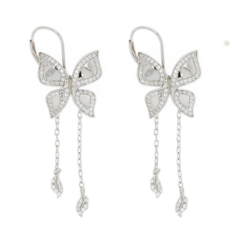 Boucles Butterfly Excellence Argent 925 Rh