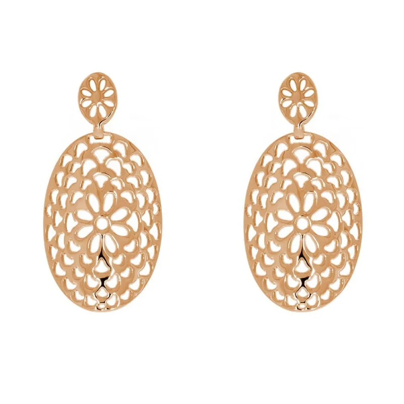Boucles Flower Excellence Argent 925 R.Gold