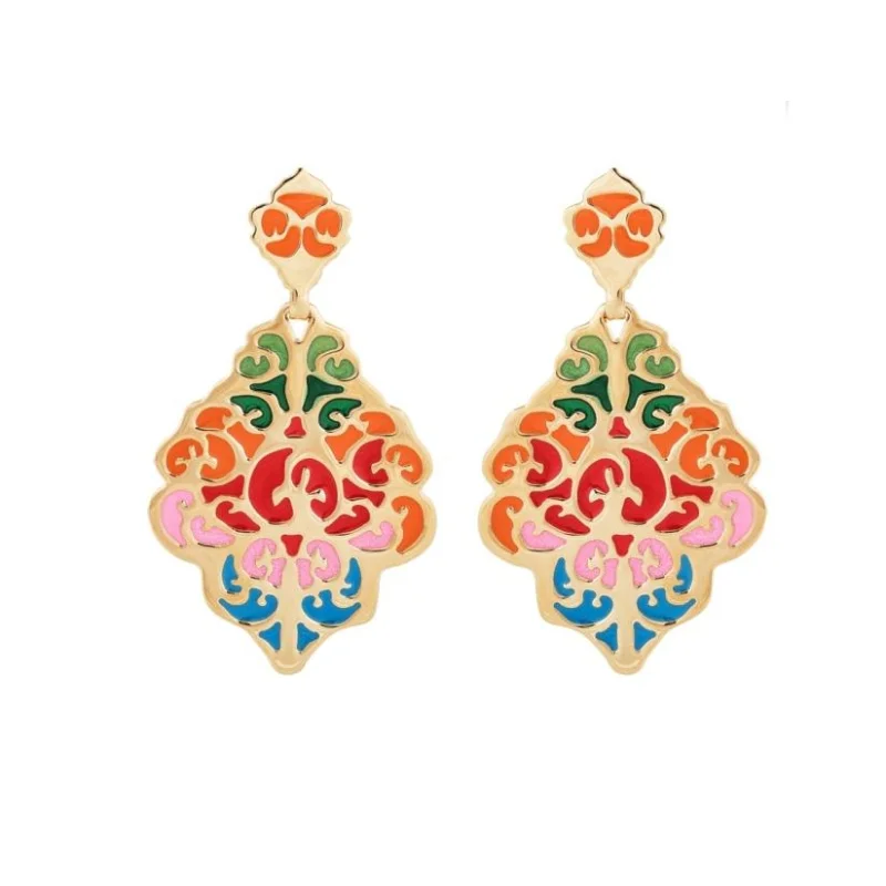 Boucles Main Excellence Plaqué Or 18K 3Mic & Email