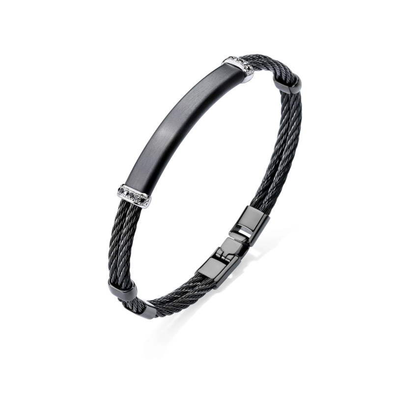 Bracelet Excellence Acier 316L Bk & Black Diamond