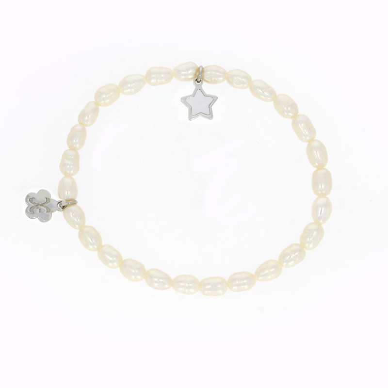 Bracelet Perle de culture Excellence & Etoile Argent 925 Rh