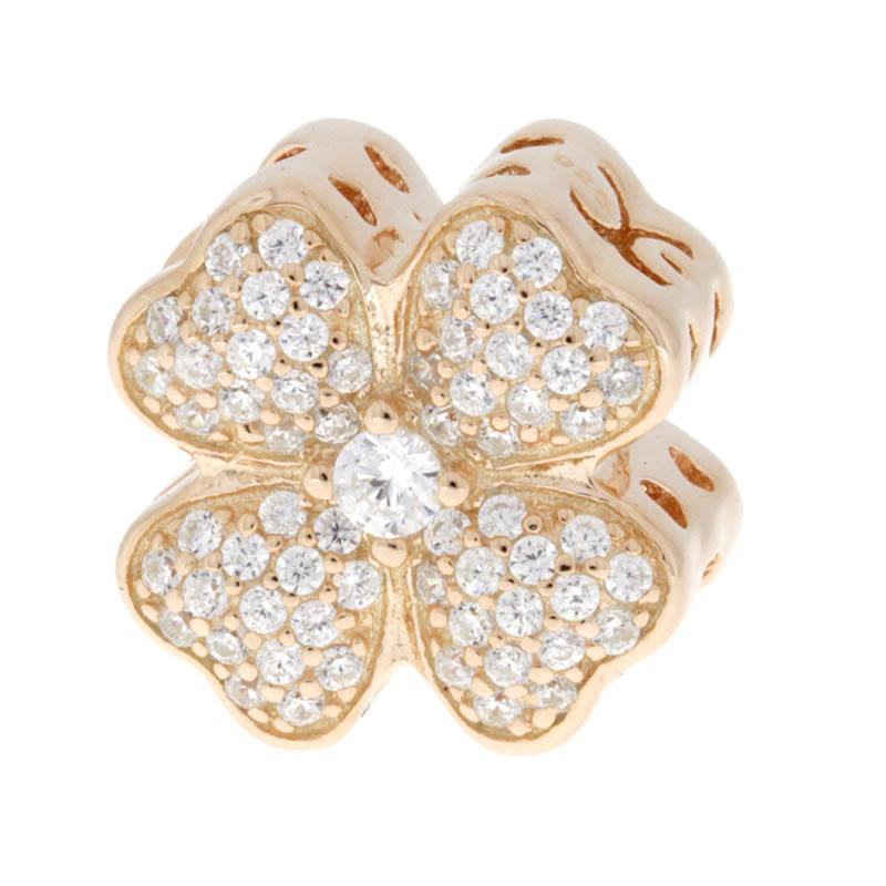 Charms Trefle Excellence Argent 925 R.Gold