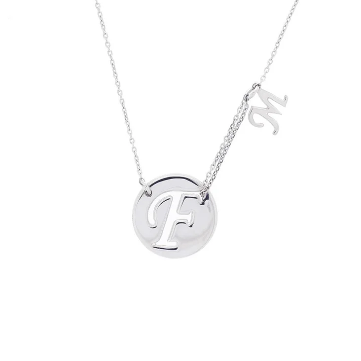 Collier Initiales decoupes Argent 925 RH