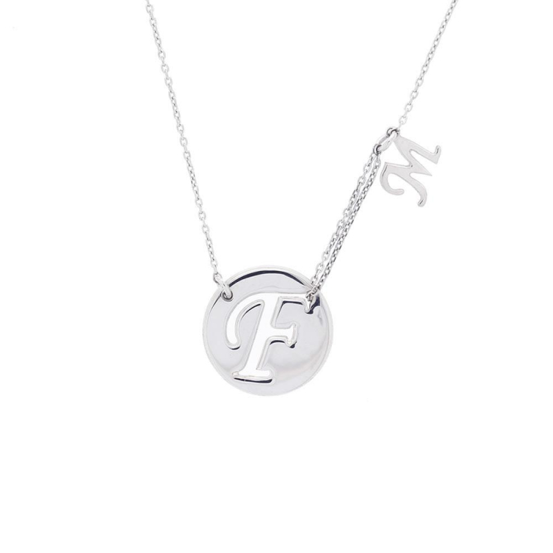 Collier Initiales decoupes Argent 925 RH