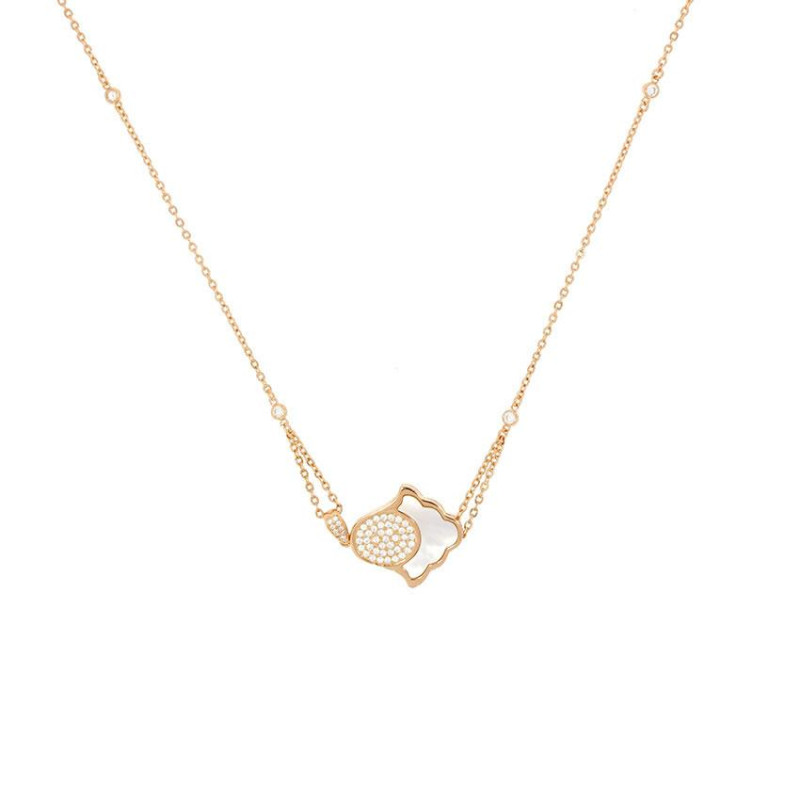 Collier Main Excellence Argent 925 R.Gold & MOP