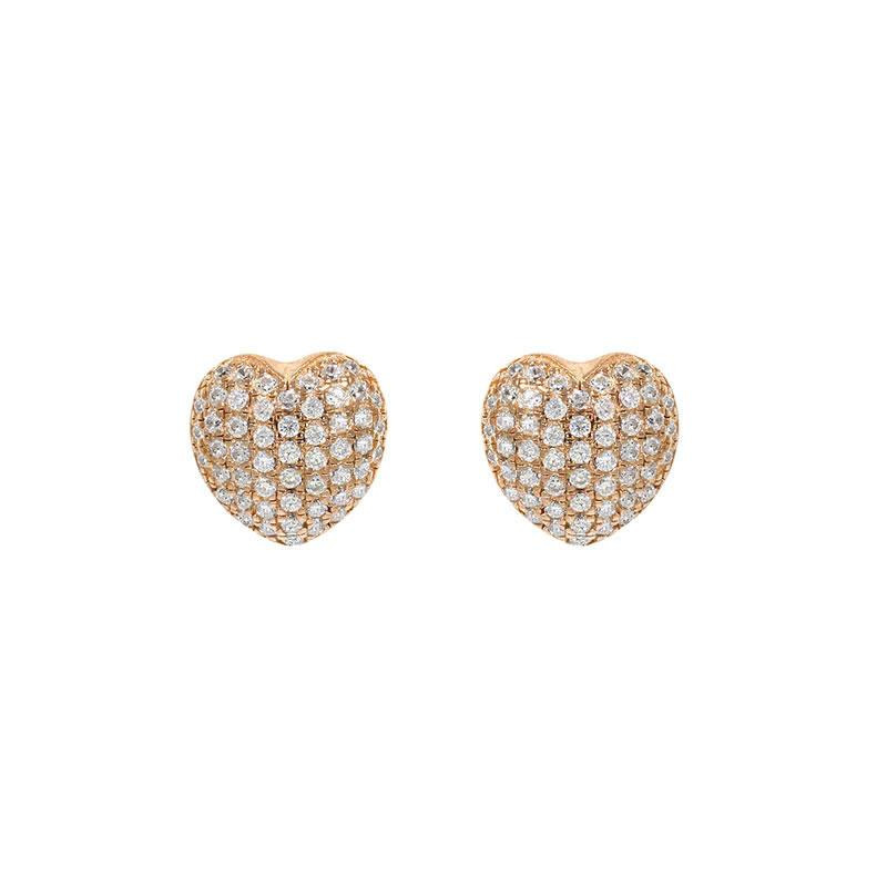 Puces d'Oreilles d'oreille Excellence Argent 925 R.Gold