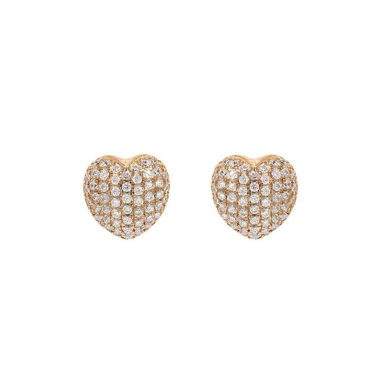 Puces d'Oreilles d'oreille Excellence Argent 925 R.Gold