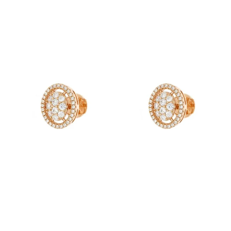 Puces d'Oreilles margueritte Excellence Argent 925 R.Gold