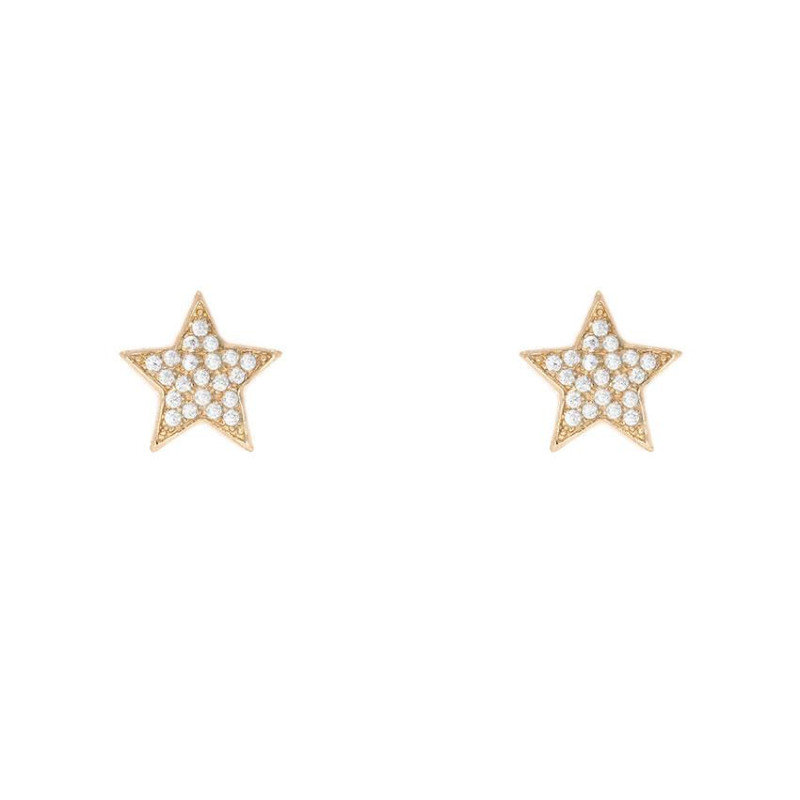 Puces d'Oreilles étoile Excellence Argent 925 R.Gold