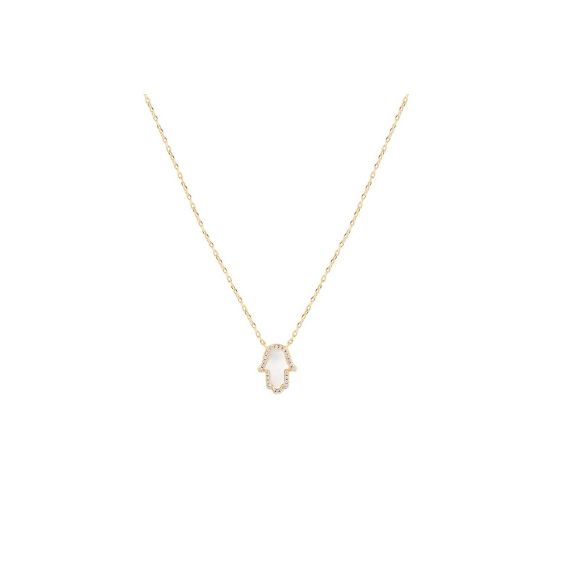 Collier Main Nacre Excellence Plaqué Or 18K 3Mic