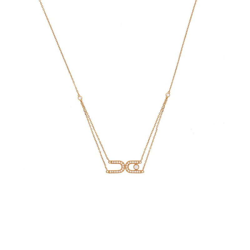 Collier Logo Excellence Argent 925 R.Gold