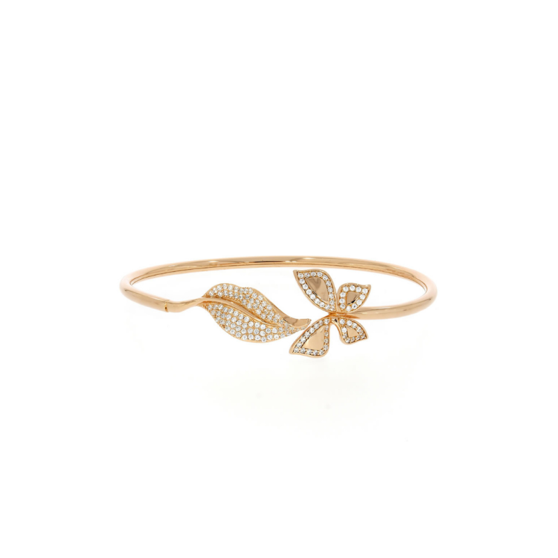 Jonc Butterfly Excellence Argent 925 R.Gold