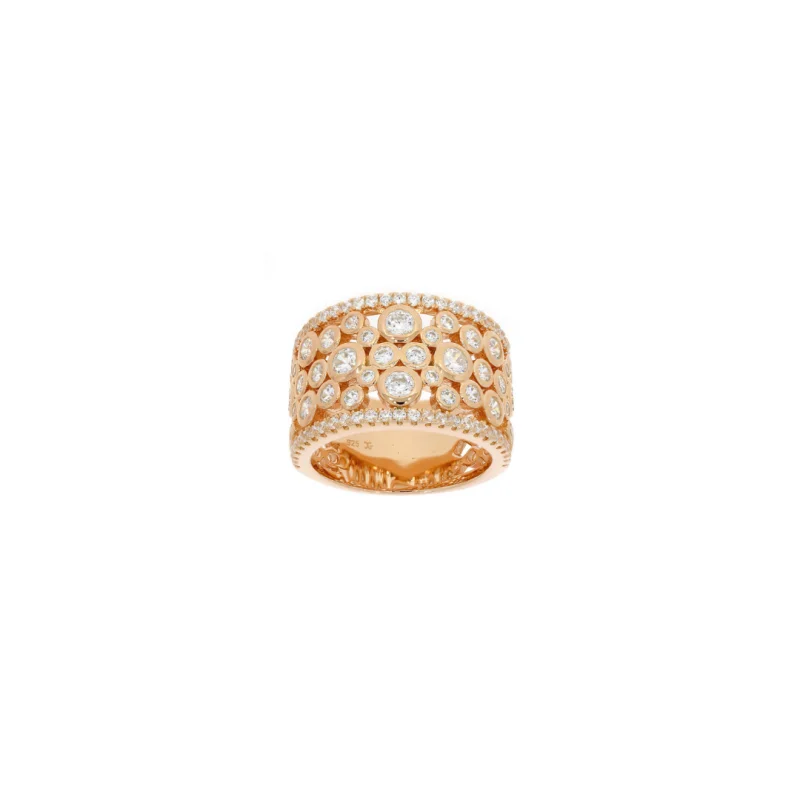 Bague Joaillerie Excellence Argent 925 R.Gold