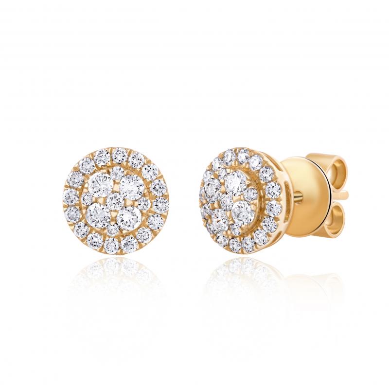 Boucles Excellence Or jaune 750/1000 & Diamants