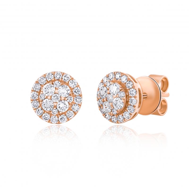 Boucles Excellence Or rose 750/1000 & Diamants