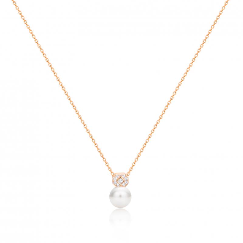 Collier Excellence Or rose 750/1000, Diamants & FWP