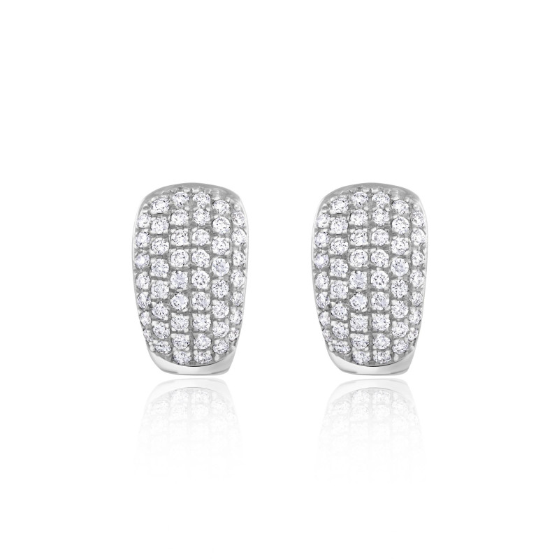 Boucles Excellence Or gris 750/1000 & Diamants