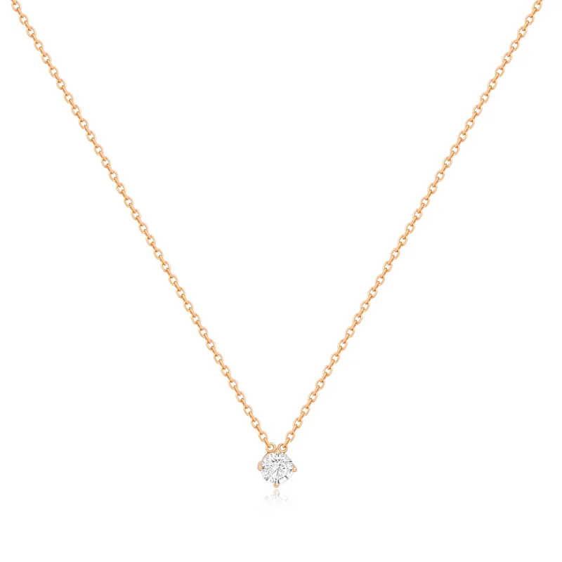 Collier Excellence Or rose 750/1000 & Diamants