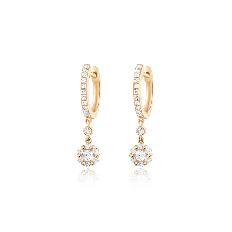 Boucles Excellence Or jaune 750/1000 & Diamants