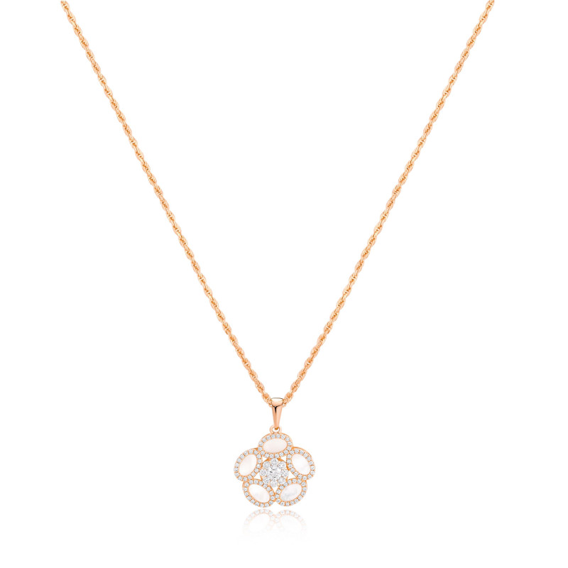Pendentif Excellence Or rose 750/1000 & Diamants