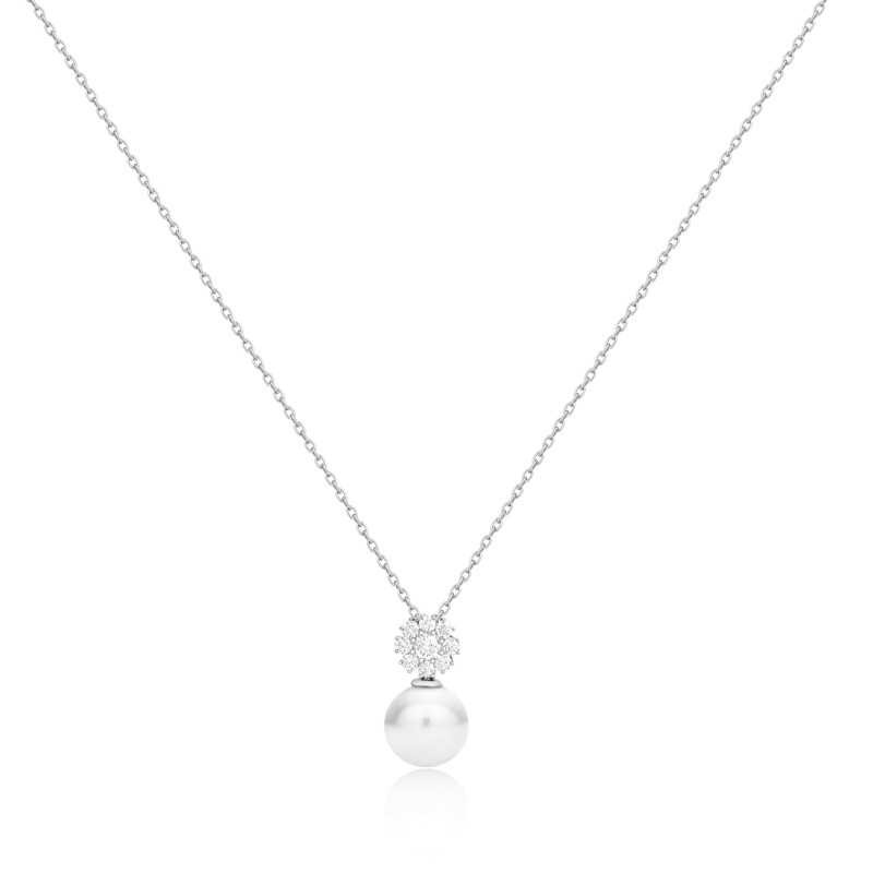 Collier Excellence Or gris 750/1000, Diamants & FWP