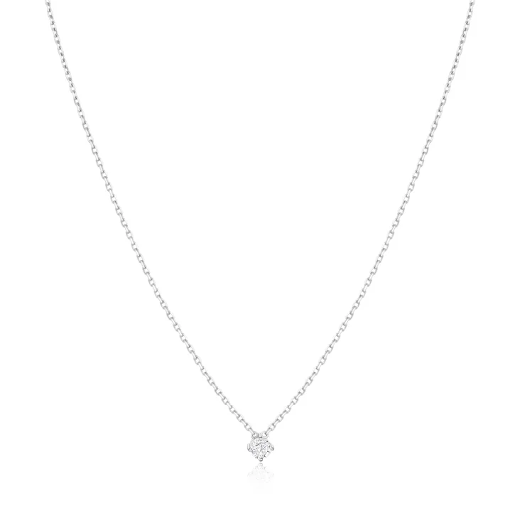 Collier Excellence Or gris 750/1000 & Diamants