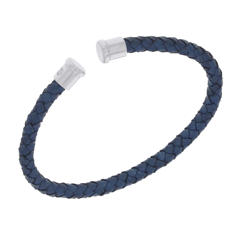 Cuir Bleu 4mm Excellence Caméléon Acier 316L W