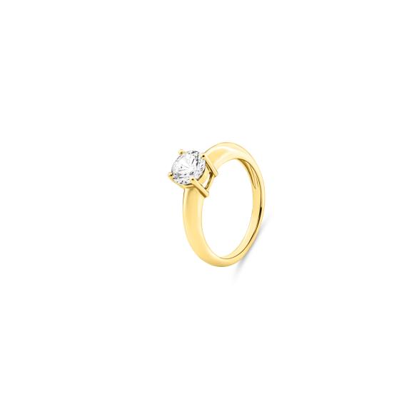 Solitaire Excellence Plaqué Or 18K 3Mic