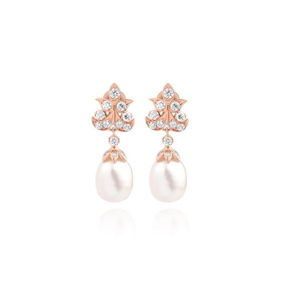 Boucles Excellence Or rose 750/1000, Diamants & FWP